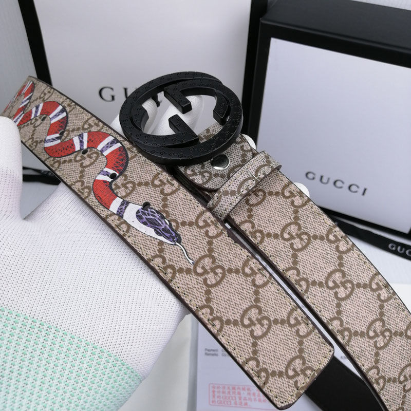 GUCCI6550 腰帶耐磨內扣皮帶男女士
