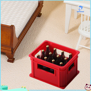 Wirlsweal 1:12娃娃屋啤酒模型精美裝飾樹脂模擬啤酒飲料盒模型兒童