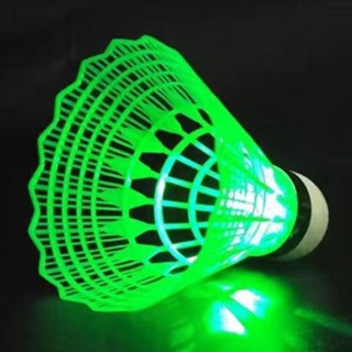 夜光發光羽毛球防風超耐打室外熒光亮帶燈塑膠尼龍球學生成人Luminous badminton with windproo
