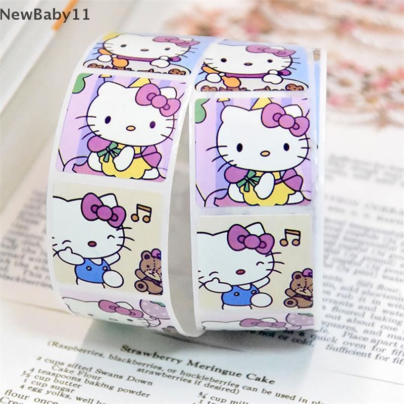 NY 500 件/卷可愛卡通 Hello Kitty 貼紙筆記本電腦手機日記本裝飾貼紙密封貼紙貼花兒童玩具 NBaby