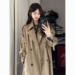 ❤️臺灣新品❤️高階感風衣外套女春鞦季新款韓版洋氣小個子中長款輕奢寬鬆大衣潮熱賣中🎆🎆