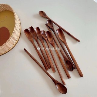 生活 用品/articles for daily use 【1萬人好評】水果茶衝咖啡勺日式原木攪拌棒精緻長柄簡約復古韓系