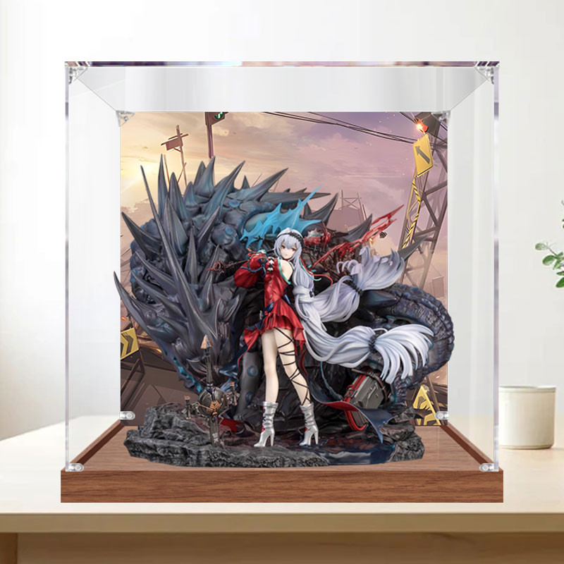 適用Myethos 明日方舟 濁心斯卡蒂亞克力展示盒防塵盒手辦收納盒
