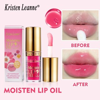 KRISTEN LEANNE 保濕唇油光澤 - 含有透明質酸和維生素 E 的豐盈保濕鎖唇護理,24 小時亮澤滋養潤唇膏