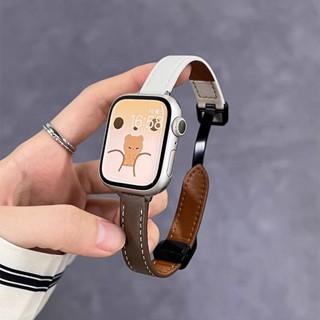 適用於 小米手環8Pro 折疊磁吸鏤空真皮錶帶 Redmi Watch 4 腕帶 小米手環9 Pro 快拆真皮錶帶
