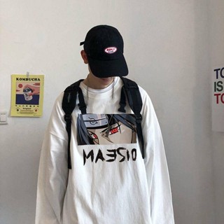 NANS 臺灣現貨 長袖 T恤 火影鼬秋季長袖男t恤韓版秋季潮流寬鬆上衣Chic港風外套情侶裝