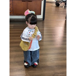 2024秋季新款純棉長袖寬鬆卡通可愛印花t恤休閒少女時尚上衣