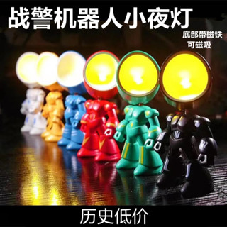 機器人磁吸式暖光LED電池護眼小檯燈迷你版學生學習ins宿舍小夜燈 7NW3