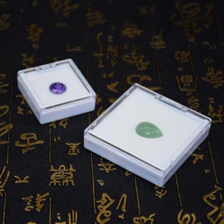 高檔收納~新品亞克力透明寶石盒裸鑽盒子首飾收納盒樣品展示盒24只裝彩寶盒
