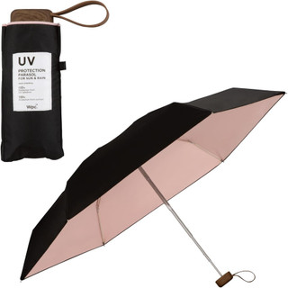 日本 Wpc. 完全遮光UV100%小方形折傘/ Shading Inside Color Black+Pale Pink eslite誠品
