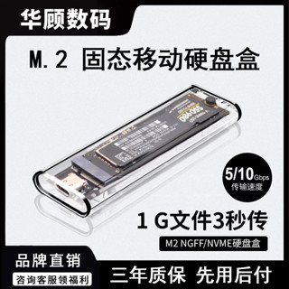 【現貨】透明m2移動硬碟盒移動nvme雙協議轉USB3.1固態硬碟外接盒M2Typec