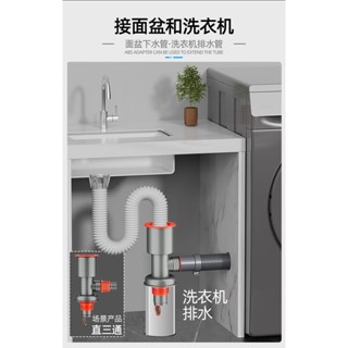 ≈三通延長管≈現貨 洗衣機 下水管 三頭通洗手盆池下水道 三通 排水管分水器分流器一分二