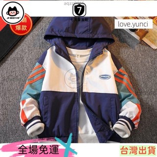 JP免運🍓【110-170】男童外套 春鞦裝 中大童連帽風衣外套 韓版 寬鬆 休閒 夾剋 潮童裝📣📢