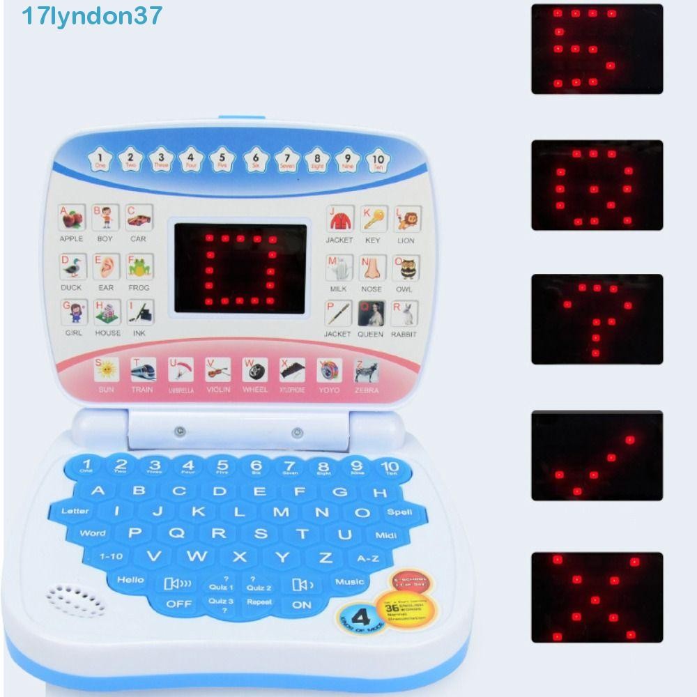 LYNDONB學習機,教育電子兒童筆記本電腦,用鼠標英語語言學習迷你筆記本電腦玩具兒童玩具