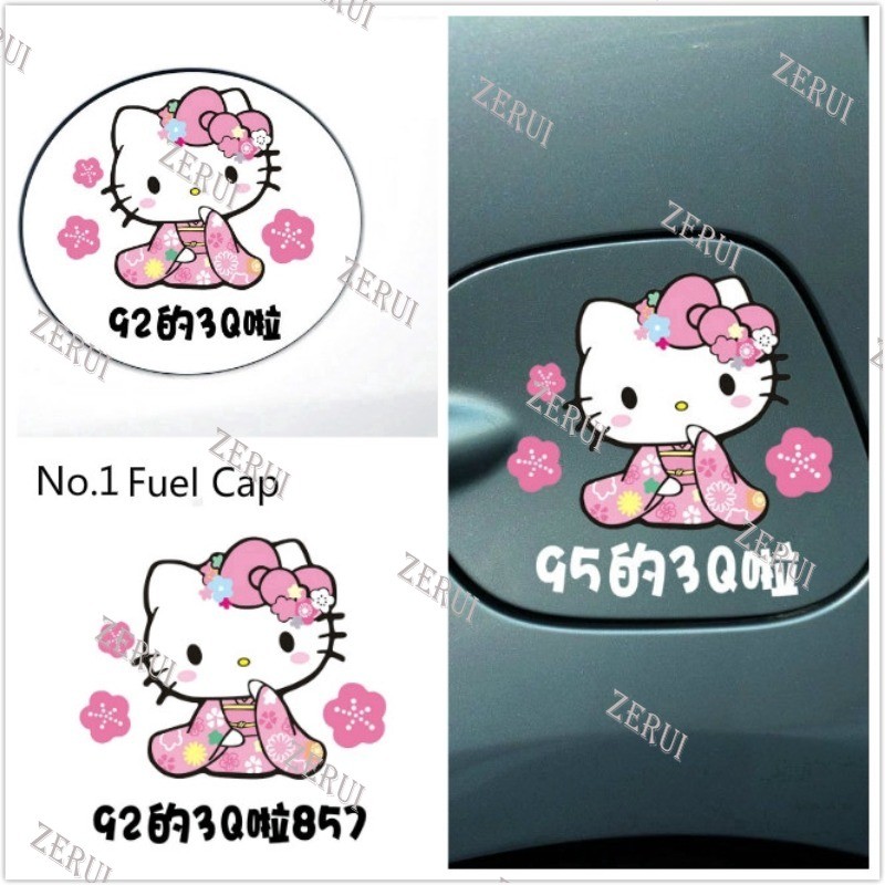 Zr 貼紙卡通圖案 Hello Kitty 汽車裝飾摩托車 1 件