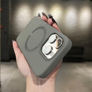 全新外殼豪華磁性防震啞光防指紋軟手機殼適用於 iPhone 12 13 14 15 16 Pro Max 矽膠殼粉色 1
