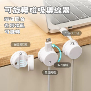 📦現貨寄出📦 新升級 可旋轉磁吸理線器 理線器 整線器 收現器 固線器 可旋轉 集線器 收納 電線 充電線 充電器