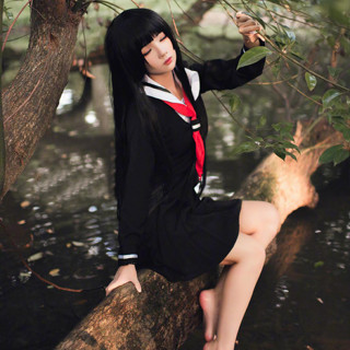 藤原次元屋地獄少女cos服裝閻魔愛動漫套裝學生JK水手服製服COSPLAY服裝女