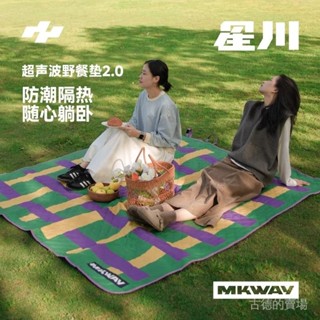 露營墊 野餐墊 防水野餐墊 露營配件 野餐配件 GR40野餐墊加厚防潮春遊折疊戶外便攜墊子野外露營防水地墊