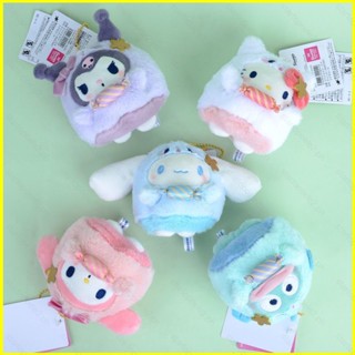 ST2 萬聖節三麗鷗 Kuromi Cinnamoroll 卡通糖果毛絨鑰匙扣揹包掛件可愛玩具禮物 TS2