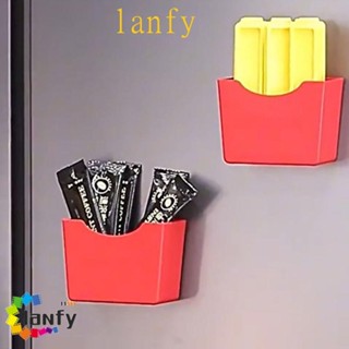 LANFY製冰機,易於脫模附磁性收納盒薯條設計冰模,條形工具長方形不含BPA塑膠冰塊模具冰箱