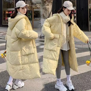 S-XL 大尺碼外套 大碼女裝 冬天外套 羽絨棉服女中長款冬季新款韓版寬松棉衣加厚保暖外套潮