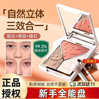 修容棒 修容筆 正品完美時光日記高光修容一件式盤啞光鼻影陰影腮紅三合一正品官