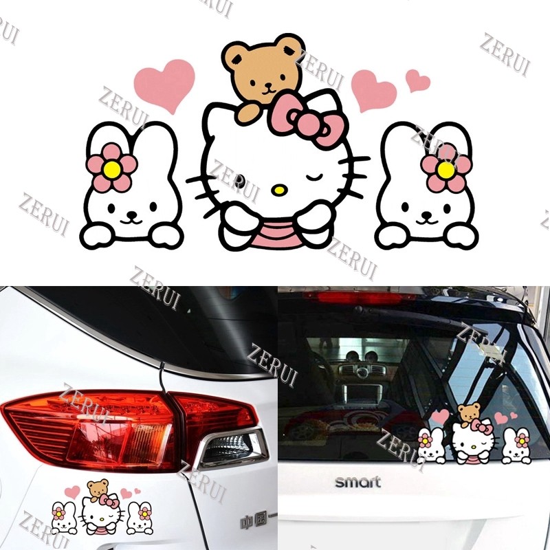 Zr 貼紙 Hello Kitty 圖案摩托車棒