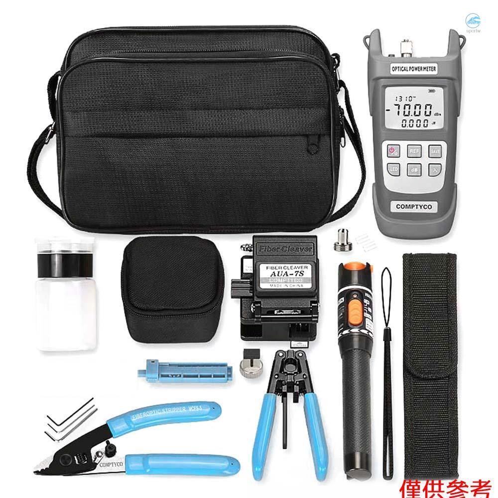 Crtw FTTH 光纖冷關閉工具套件多功能光纖熔接器光功率計橡膠絕緣線鉗光纖切割器套裝