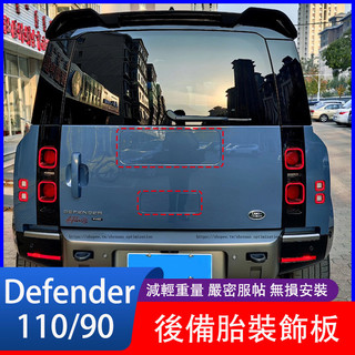 20-26年式Land Rover Defender110/90/130 後尾門備胎罩蓋板 車輪胎遮擋板 外觀改裝
