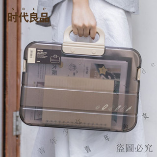 辦公🎉【1172人收藏】手提塑膠辦公用品檔案盒a4檔案盒檔案夾資料冊牛皮紙收納盒資料盒