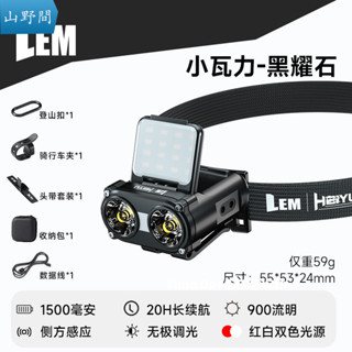 [現貨速髮]頭燈 手電筒 LEM夜釣魚專用感應頭燈 帽夾燈 led頭燈 超長待機防水戶外強光手電筒