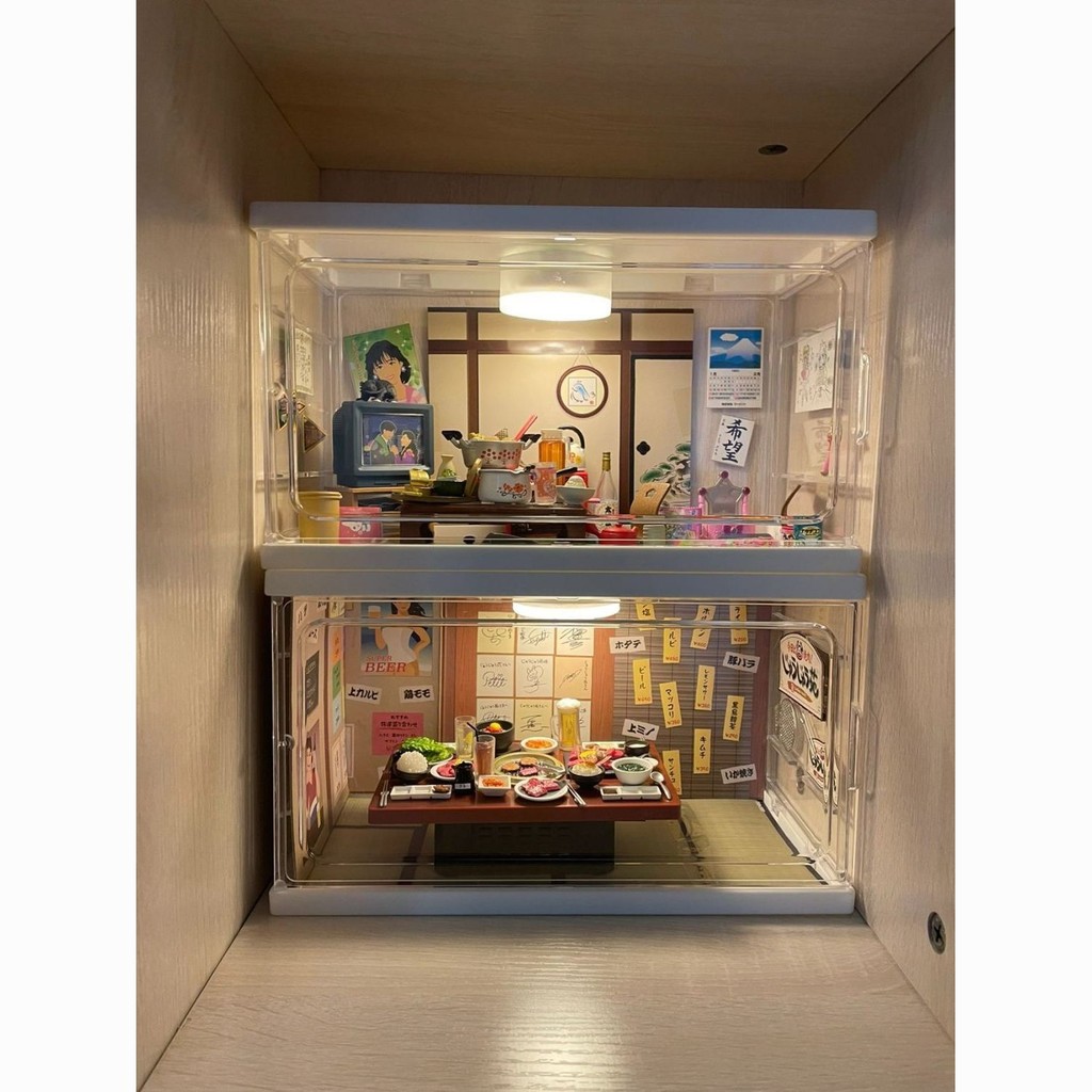 ⭐全店免運⭐微縮食玩收納盒迷你小廚房diy玩具配件掛件收納櫃透明多功能雜物