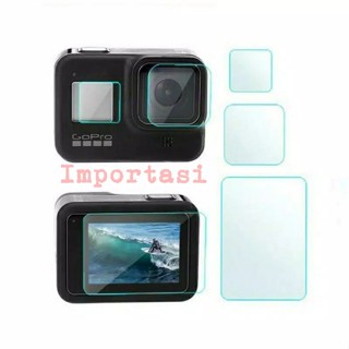 鋼化玻璃 Gopro Hero 8 7 6 5 膠片鏡頭螢幕保護膜 9H 相機
