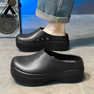 【V-WEAR】洞洞鞋 臺灣出貨 厚底工作鞋 防水勞保鞋穆勒鞋 園丁鞋 膠鞋 釣魚鞋 增高鞋 厚底廚師鞋 勃肯鞋 懶人鞋