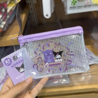 Sanrio 三麗鷗 kuromi 庫洛米三麗鷗玉桂狗美樂蒂 三麗鷗美樂蒂庫洛米透明網格隨身拉鏈袋卡包小物收納袋零錢包