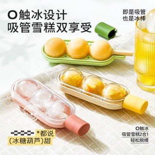 🌱臺灣暢銷🌱冰格 冰塊模具 儲冰盒 製冰盒 雪糕模具食品級矽膠傢用冰激淩冰棒棒冰盒自製吸管冰格乳酪棒冰塊