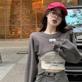 短板長袖 短板t 短板長t hiphop街舞長袖短版大學T女嘻哈寬鬆露肚爵士辣妹上衣jazz跳舞服裝