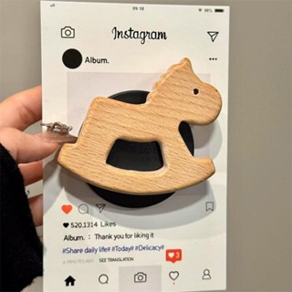 Ins韓國可愛3d木馬可折疊磁性griptok支架手機指環支架支援iphone 16女孩支架