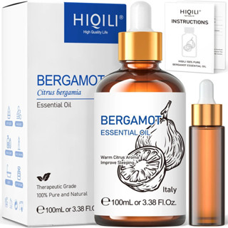 HIQILI 100ML 佛手柑精油,100% Pure Nature 用於香薰、擴香器、加濕器、按摩、深度放鬆