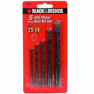 BLACK+DECKER 5件式HSS金屬鑽頭組
