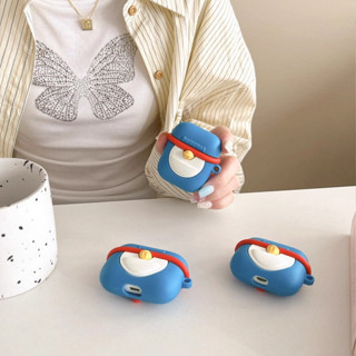 現貨☀哆啦A夢 鈴鐺 蘋果AirPods4 矽膠保護殼 機器貓 無線藍牙耳機防摔1/2/3代 AirPodsPro保護套