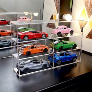1:32小汽車模型亞克力收納盒1:24多美卡風火輪TOMSC整理展示架子 YGGM