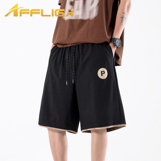 ✦AFFLIGA✦【M-5XL】2025夏季新款男士大碼薄款冰絲速幹短褲印花五分褲