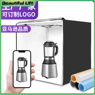 🔥臺灣出貨免運🔥60CM小型攝影棚小型拍照箱拍攝道具攝影箱拍照燈箱 迷你攝影棚 便攜迷你攝影棚 LED環型摺疊攝影棚