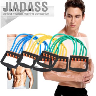 Jiadass 胸部擴張器健身房運動拉力健身拉力器五個可拆卸橡膠阻力帶手臂力量訓練器適用於家庭肌肉訓練練習器