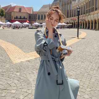 （高質量）英倫風衣女中長款小個子韓版寬鬆春秋2024新款氣質流行外套ins潮保暖外套 防風外套 小香風