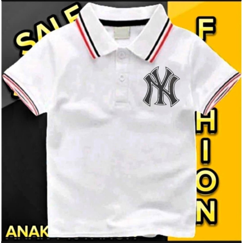 NY 2-10TH POLO T 恤男女通用男孩女孩 POLO 衣服兒童上衣高級 LAKOS PIQUE 材料 T 恤