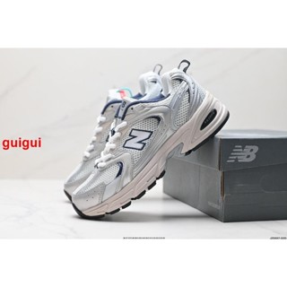 New Balance 530 老爹鞋網麵透氣運動鞋男女通用低幫休閒鞋藍銀色 P51