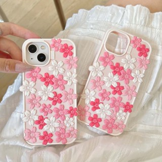 可愛櫻花矽膠手機殼相容iPhone 16ProMax 15ProMax 14ProMax 12 13ProMax 防震軟